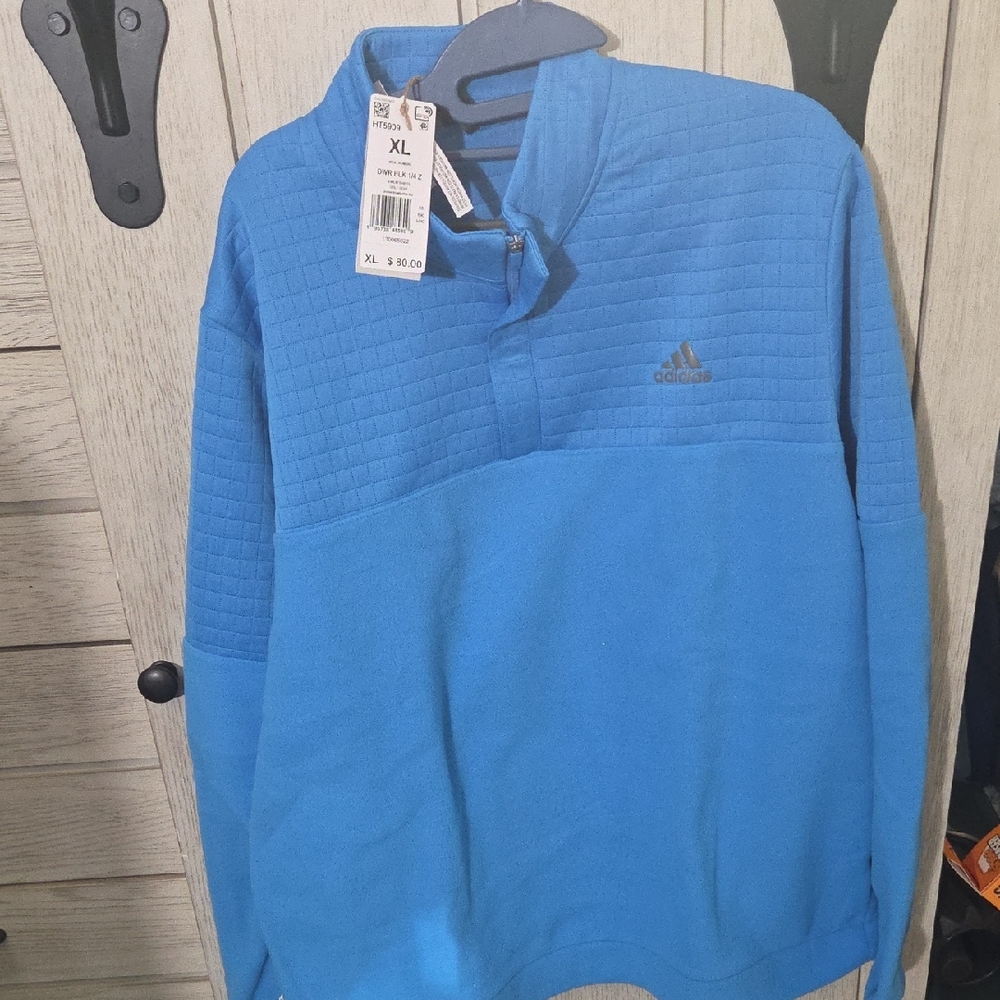 Adidas Light Blue Half-Zip Pullover